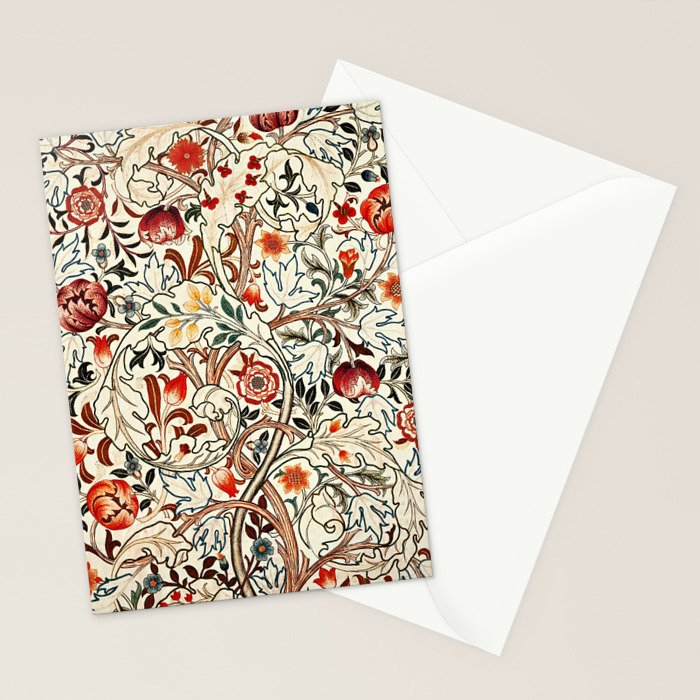 William Morris Floral Acanthus Stationery Card Gallery Image 2