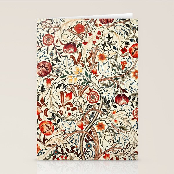 William Morris Floral Acanthus Stationery Card Gallery Image 1