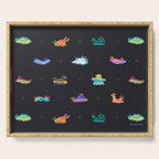 Sea slug - black Serving Tray Gallery Image 1