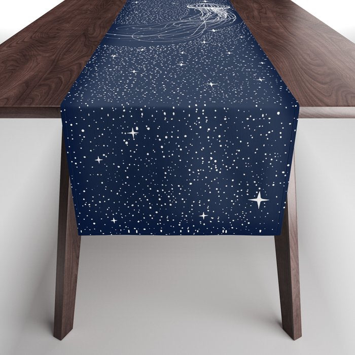 starry jellyfish Table Runner Gallery Image 1