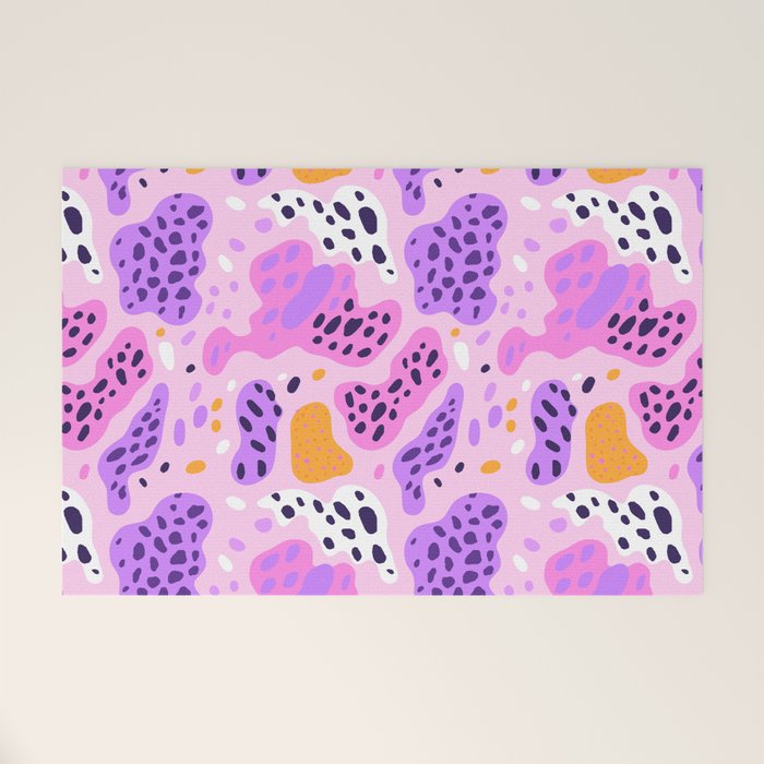 Abstract colorful animal print art pattern Welcome Mat Gallery Image 1