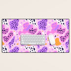 Abstract colorful animal print art pattern Desk Mat Gallery Image 1