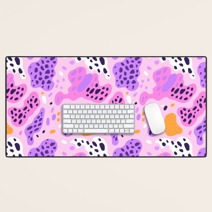 Abstract colorful animal print art pattern Desk Mat Gallery Image 1