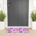 Abstract colorful animal print art pattern Welcome Mat Gallery Image 3
