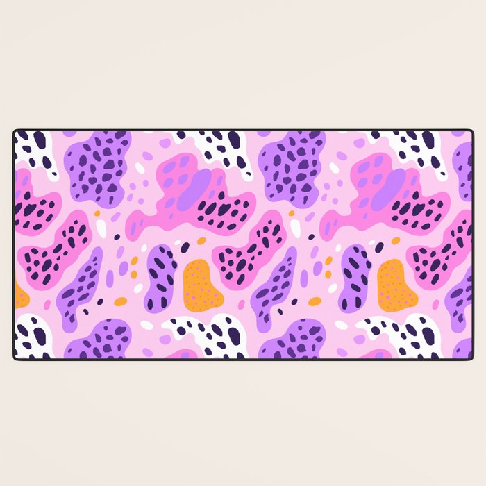Abstract colorful animal print art pattern Desk Mat Gallery Image 3