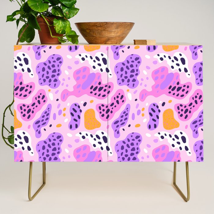 Abstract colorful animal print art pattern Credenza Gallery Image 1