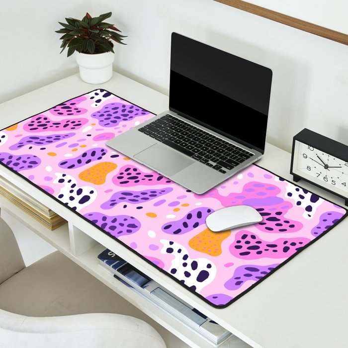 Abstract colorful animal print art pattern Desk Mat Gallery Image 2