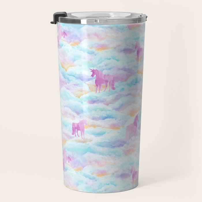 Unicorns Hiding in Clouds Travel Mug Gallery Image 3