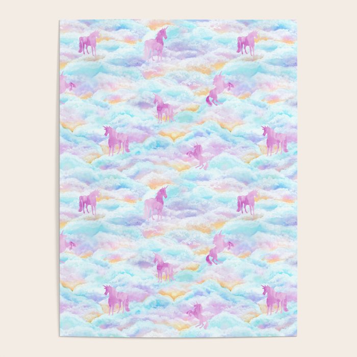 Unicorns Hiding in Clouds Poster Gallery Image 4