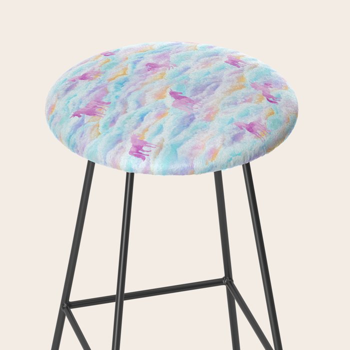 Unicorns Hiding in Clouds Stool Gallery Image 2