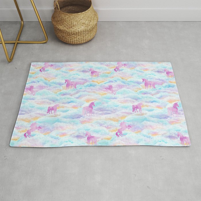 Unicorns Hiding in Clouds Rug Gallery Image 1