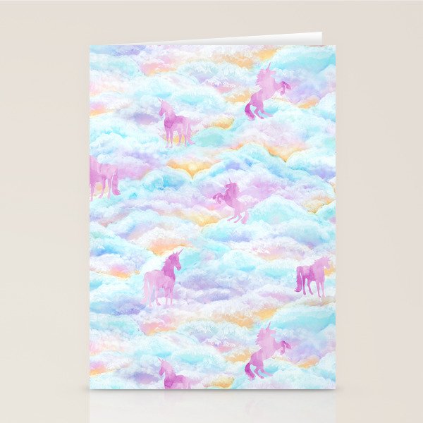 Unicorns Hiding in Clouds Stationery Card Gallery Image 2