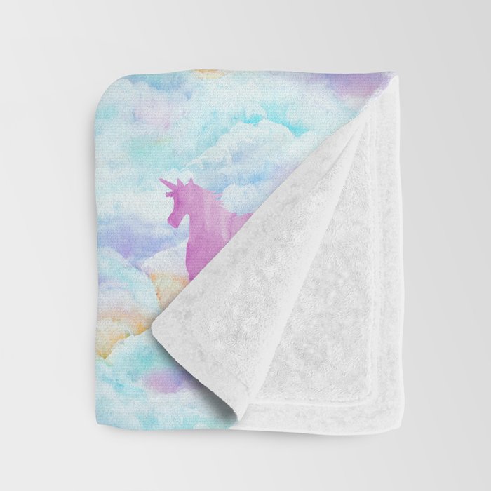 Unicorns Hiding in Clouds Throw Blanket Gallery Image 3