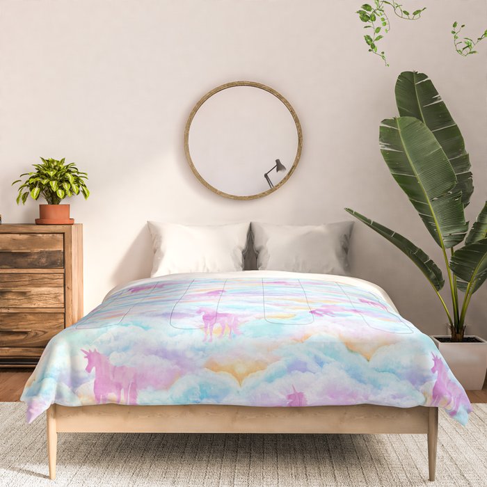 Unicorns Hiding in Clouds Comforter Gallery Image 3