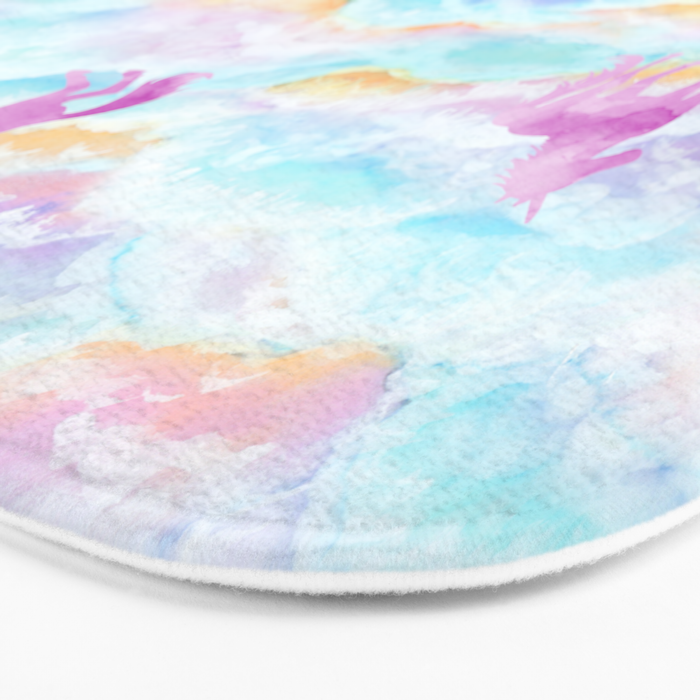 Unicorns Hiding in Clouds Bath Mat Gallery Image 3