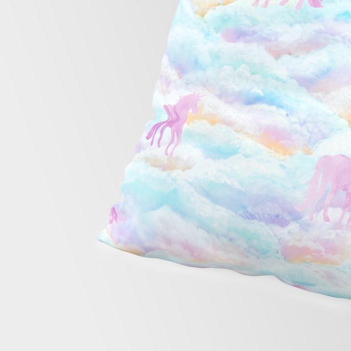 Unicorns Hiding in Clouds Pillow Sham Gallery Image 4