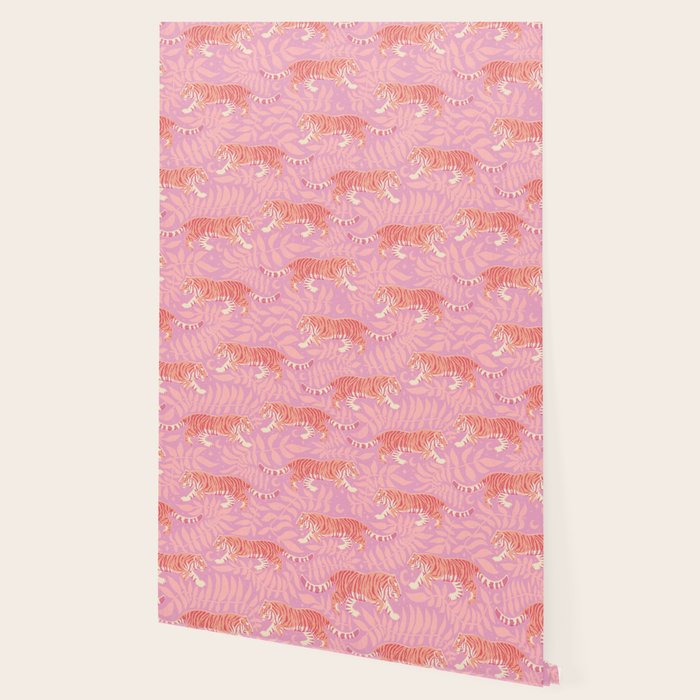 Tigers - pink pastel Wallpaper Gallery Image 2