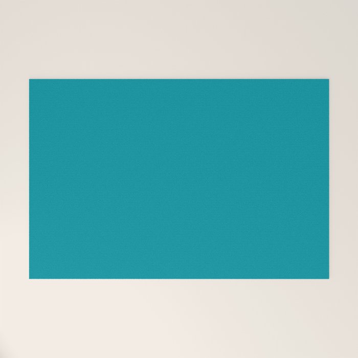Teal Color Welcome Mat Gallery Image 1