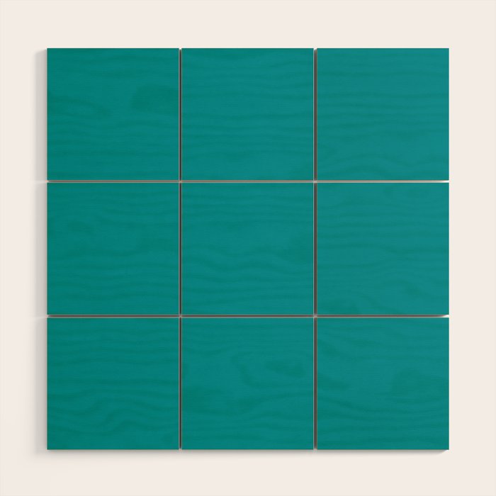 Teal Color Wood Wall Art Gallery Image 1