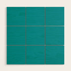 Teal Color Wood Wall Art Gallery Image 1