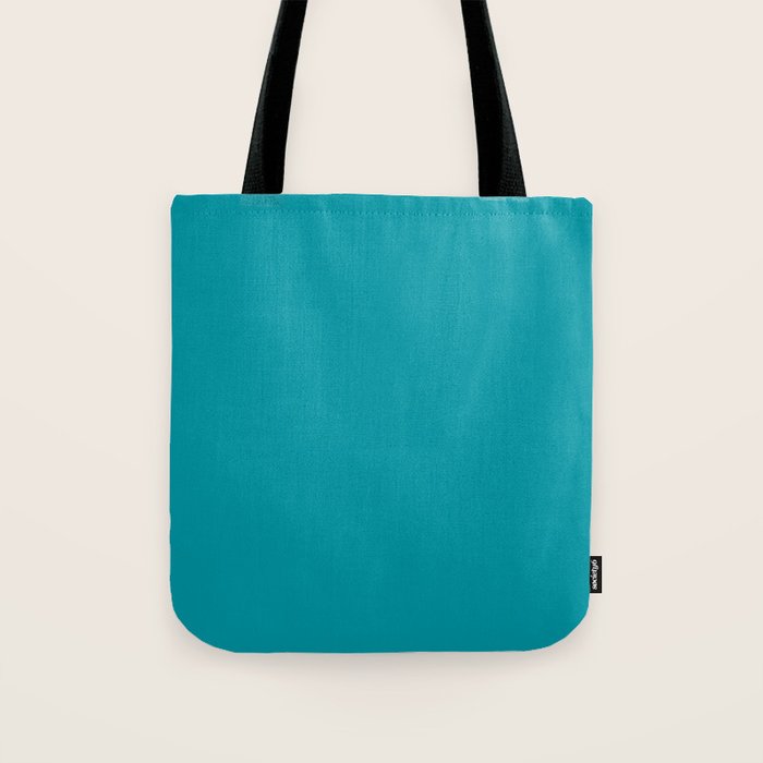 Teal Color Tote Bag Gallery Image 1