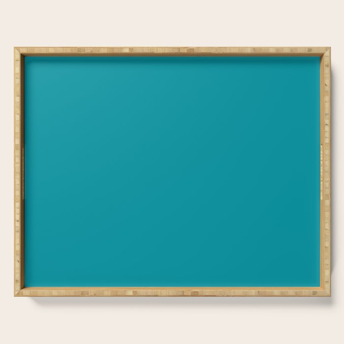 Teal Color Serving Tray Gallery Image 1