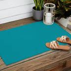 Teal Color Outdoor Rug Gallery Image 2