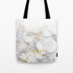 Blush chic faux gold gray gradient marble Tote Bag Gallery Image 1