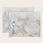 Blush chic faux gold gray gradient marble Placemat Gallery Image 1