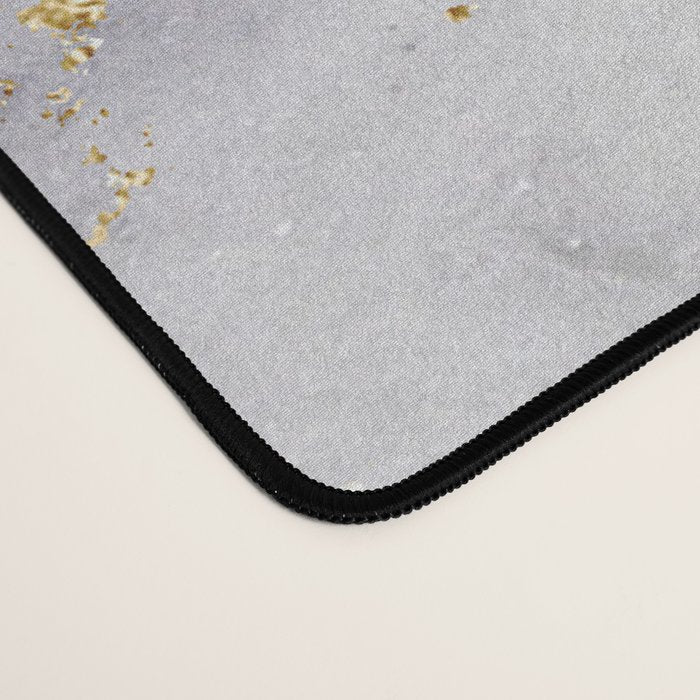 Blush chic faux gold gray gradient marble Desk Mat Gallery Image 4