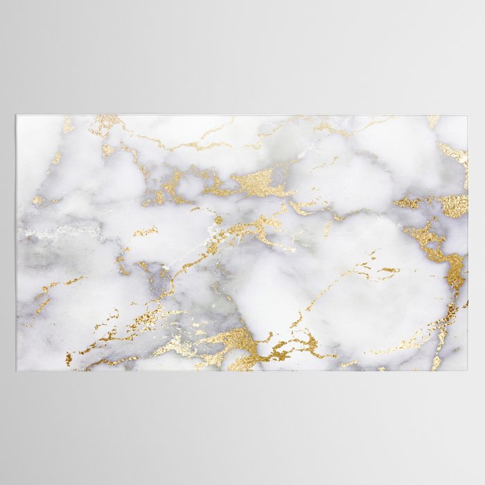 Blush chic faux gold gray gradient marble Tablecloth Gallery Image 2