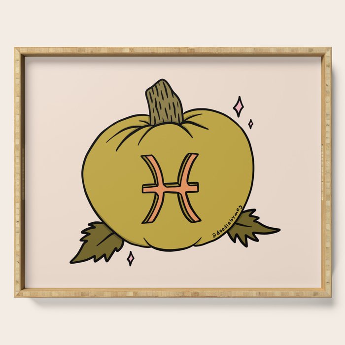 Pisces Pumpkin Serving Tray Gallery Image 1
