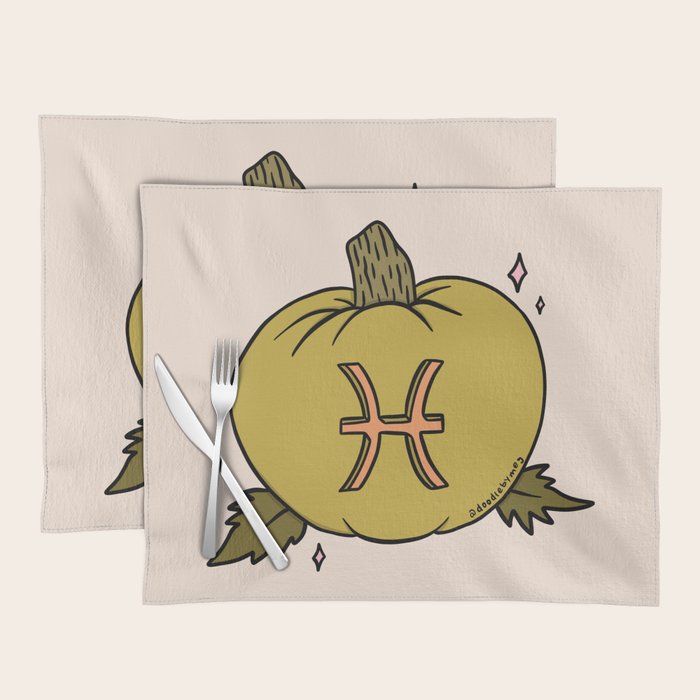 Pisces Pumpkin Placemat Gallery Image 1