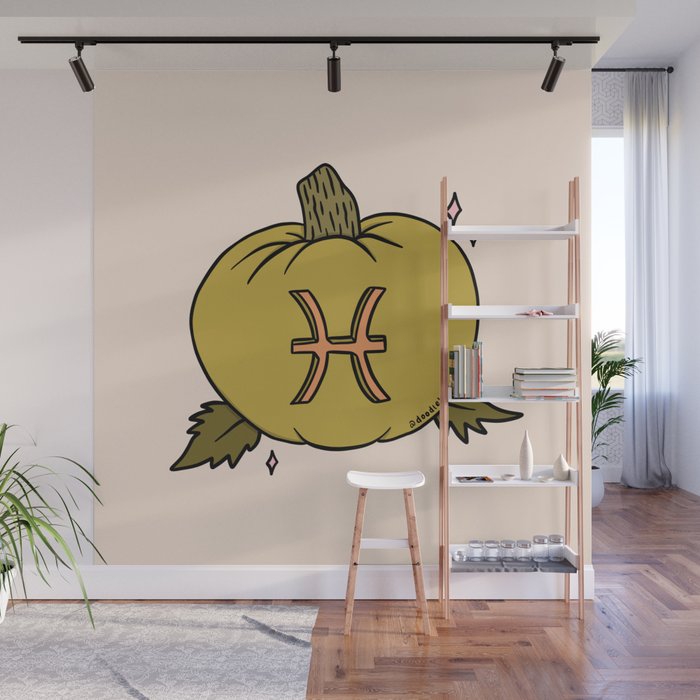 Pisces Pumpkin Wall Mural Gallery Image 1