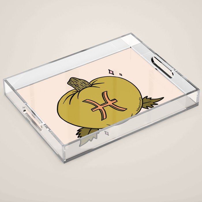 Pisces Pumpkin Acrylic Tray Gallery Image 1