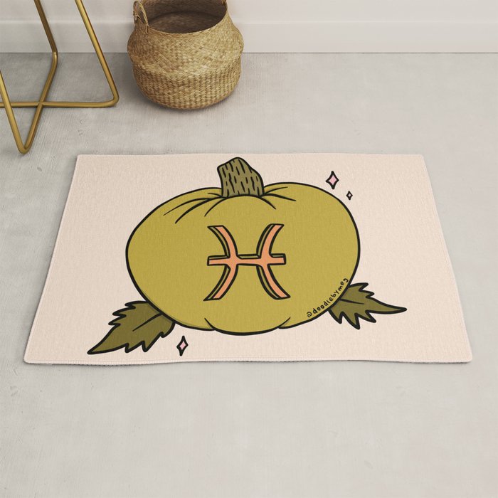 Pisces Pumpkin Rug Gallery Image 1