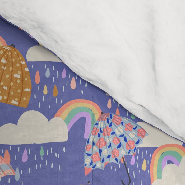 Spring Rain with Umbrellas Comforter Gallery Image 4