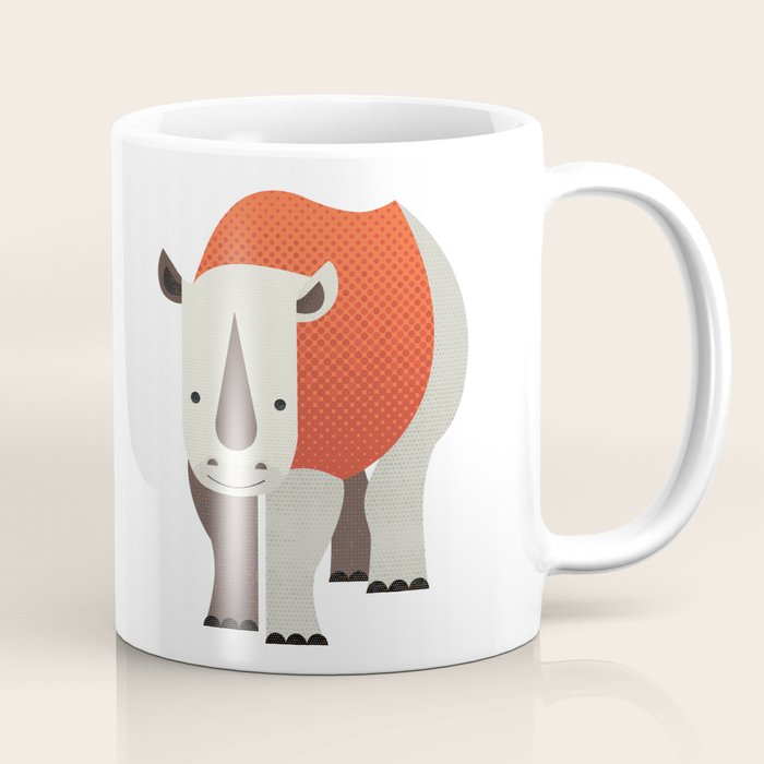 Whimsy Rhinoceros Coffee Mug Gallery Image 1