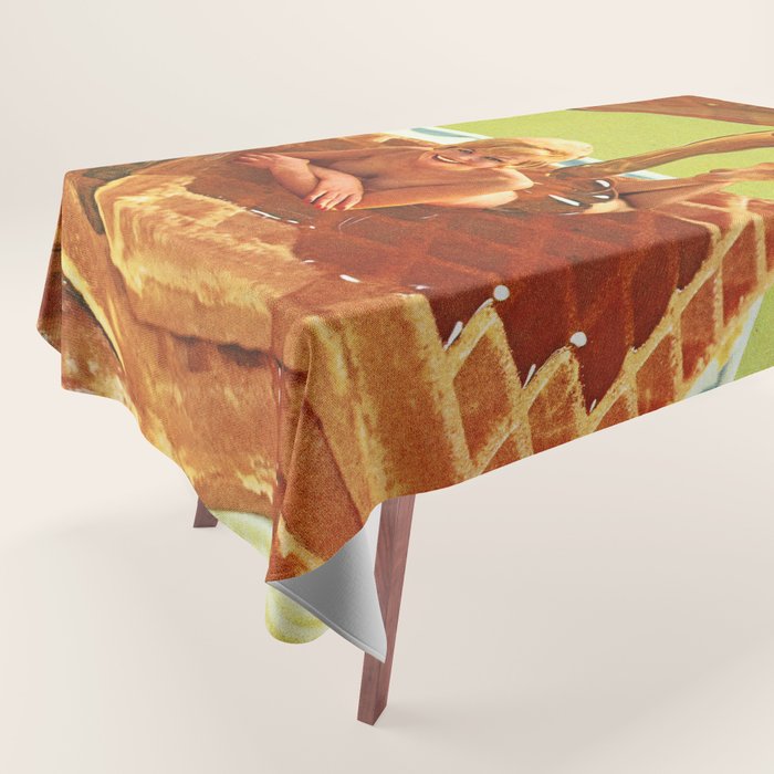 Pour some syrup on me - Breakfast Waffles Tablecloth Gallery Image 1