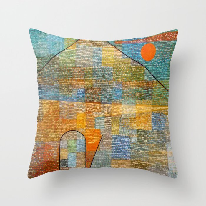 Paul Klee Ad Parnassum Throw Pillow Gallery Image 6