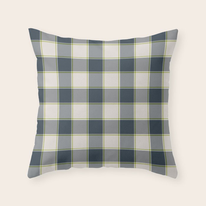 Modern Tartan in Earth Tones Throw Pillow Gallery Image 1