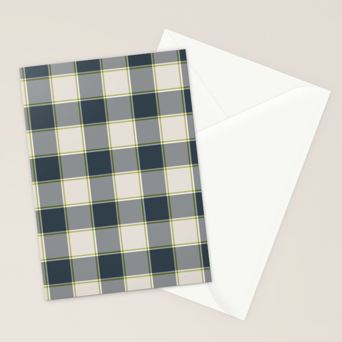 Modern Tartan in Earth Tones Stationery Card Gallery Image 2