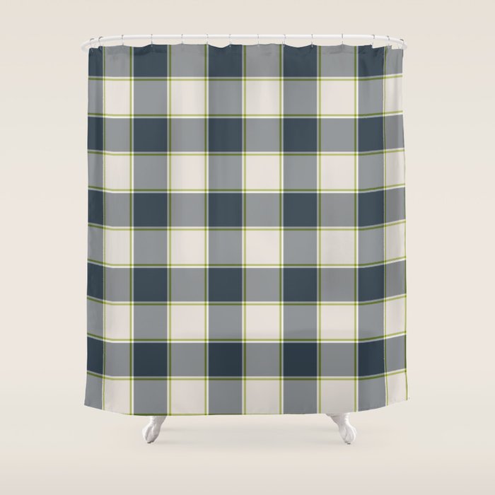 Modern Tartan in Earth Tones Shower Curtain Gallery Image 1