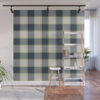 Modern Tartan in Earth Tones Wall Mural Gallery Image 1
