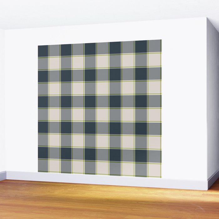 Modern Tartan in Earth Tones Wall Mural Gallery Image 2