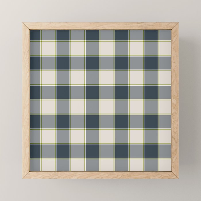 Modern Tartan in Earth Tones Mini Art Print Gallery Image 1