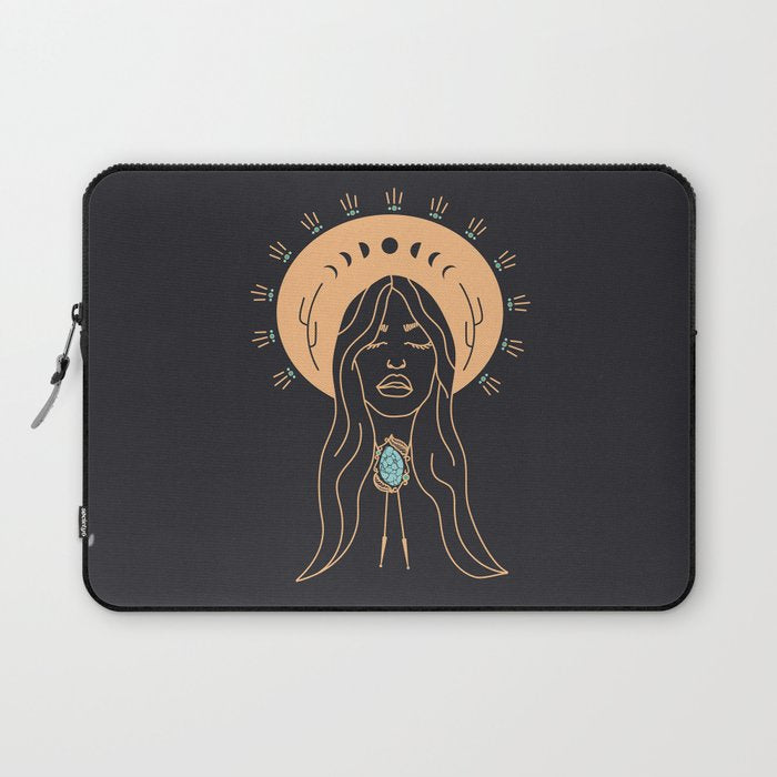 Desert Angel in Peach & Grey Laptop Sleeve Gallery Image 1