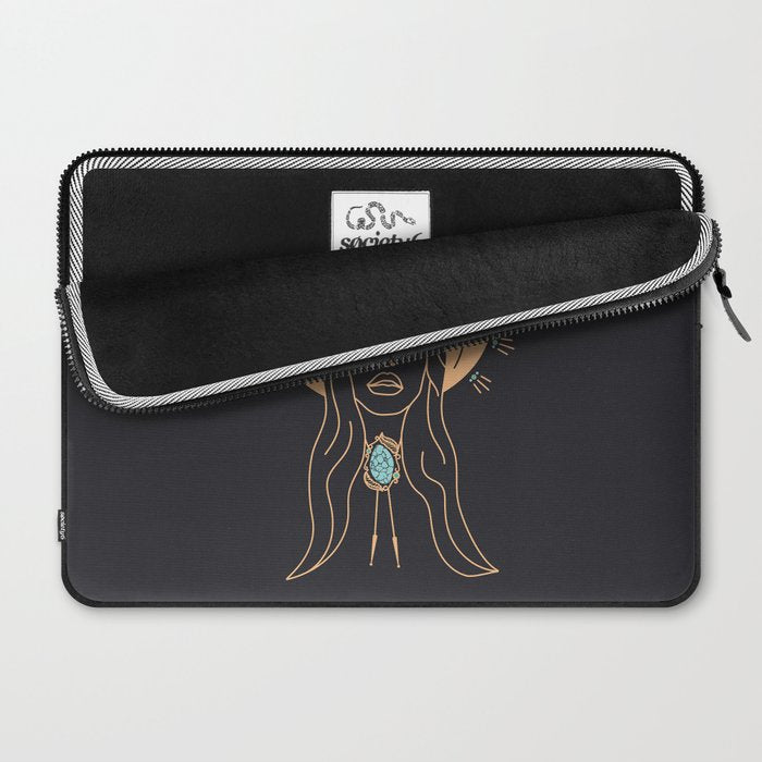 Desert Angel in Peach & Grey Laptop Sleeve Gallery Image 2
