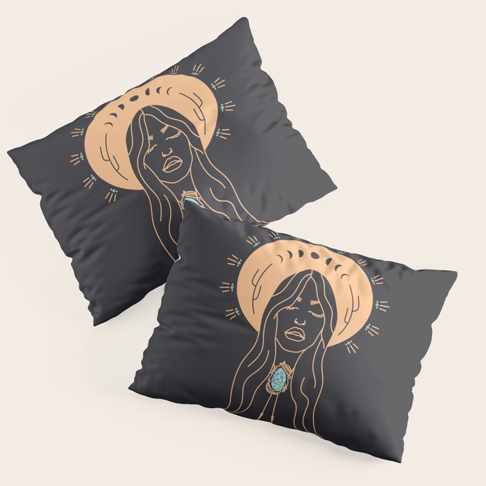 Desert Angel in Peach & Grey Pillow Sham Gallery Image 1