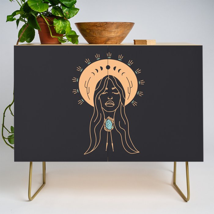 Desert Angel in Peach & Grey Credenza Gallery Image 1